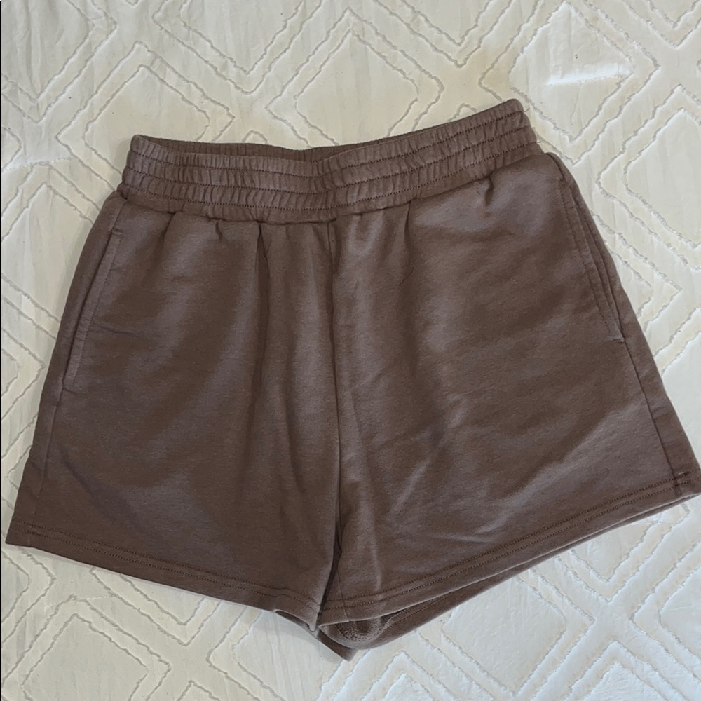 High Waisted Cotton Lounge Shorts